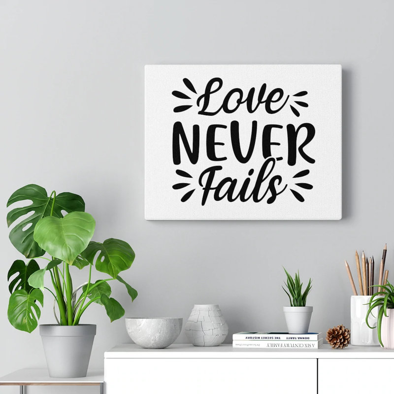 Lover Never Fails - Wrapped Canvas Print, 46cm H x 61cm W