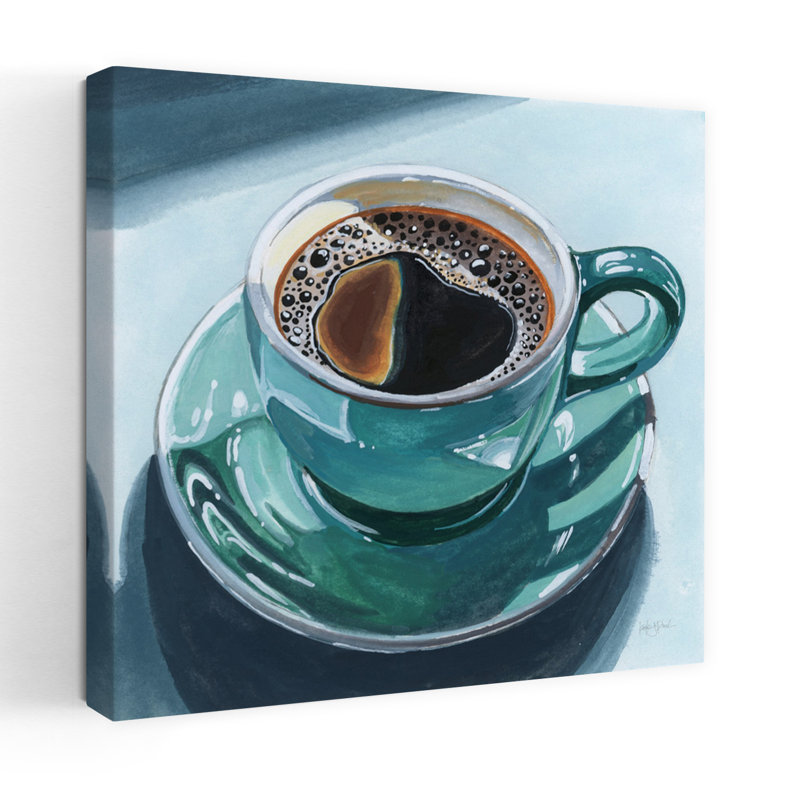 Reflets d'un matin café, art contemporain, H 24 po x l 24 po