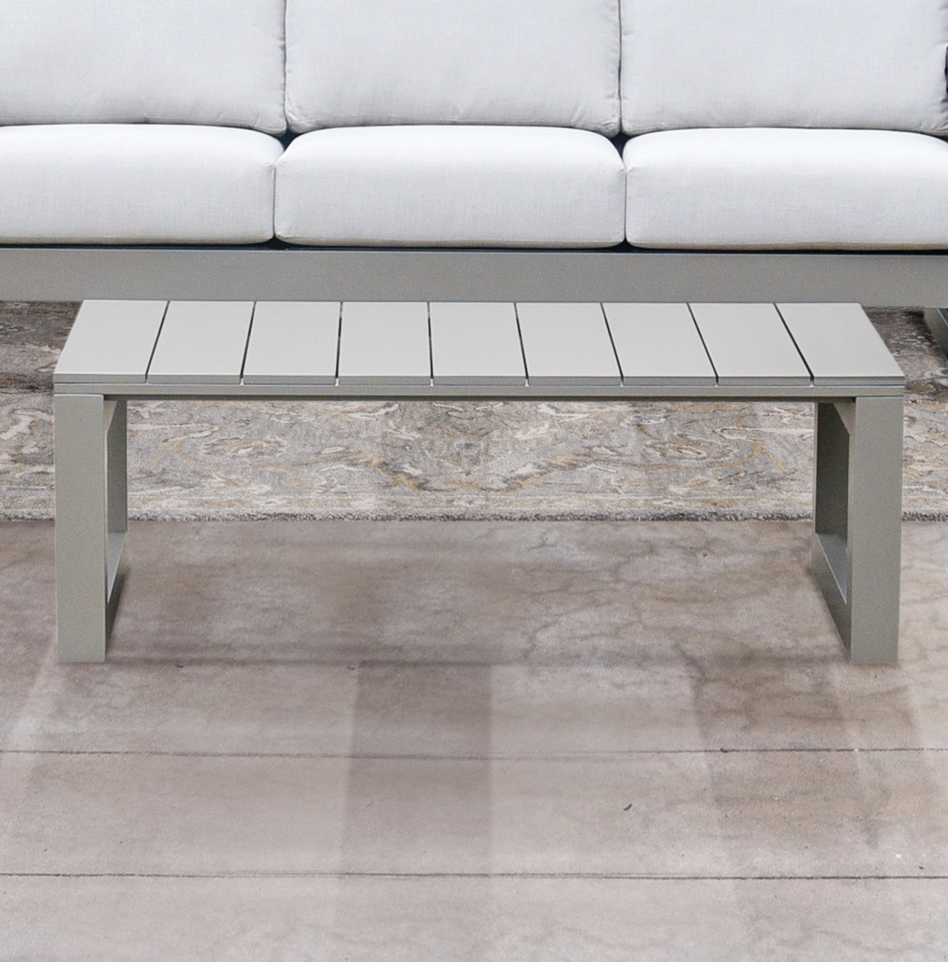 Calypso 47'' Metal Outdoor Coffee Table