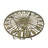 Culbreath Verdigris Green Metal Bistro Table with Curved Legs Scrolling Heart & Peacock Tail Motif
