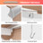 Gymax 96'' W x 5'' D Fabric Cover Retractable Freestanding Awning-71106122-71106121
