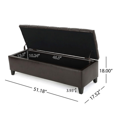 Banc repose-pieds avec rangement