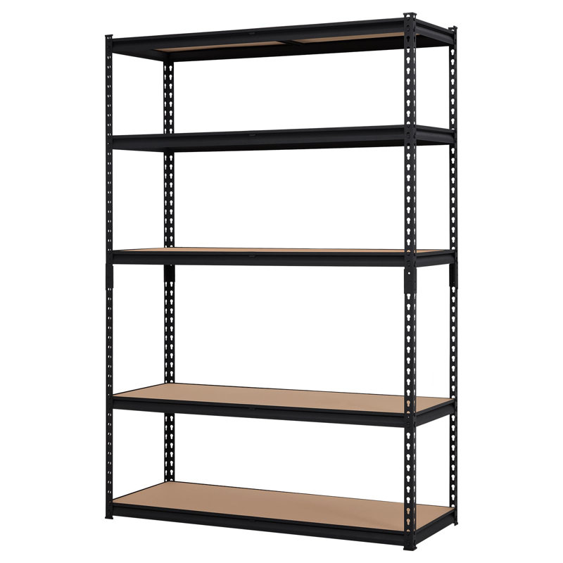 Étagère de garage Étagères de rangement robustes d'une capacité de 2 000 lb, étagère en métal réglable à 5 niveaux: l 48 po x P 24 po x H 72 po, support industriel pour garde-manger