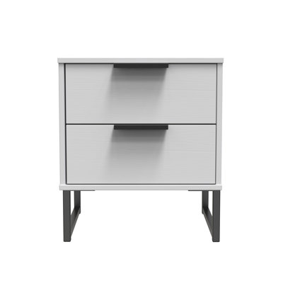 Turah 2 Drawer Bedside Cabinet (Ready Assembled)