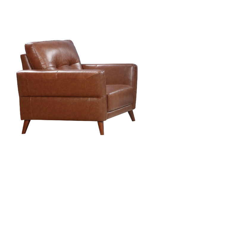 Bellas Upholstered Club Chair, Saddle