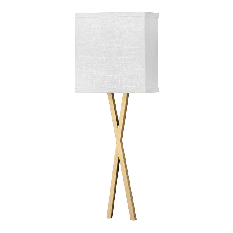 Plafonnier encastré à intensité variable à 1 lumière Axis, Laiton héritage, Blanc cassé