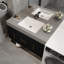 Meuble-lavabo flottant simple 39,4 pouces avec plateau en faux marbre