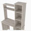 Ensemble de bureau 2 pièces avec bibliothèque et bureau gris clair