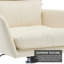 Chaise de bureau blanche réglable en hauteur en cuir de polyuréthane avec base noire, idéale pour les bureaux, les chambres à coucher, les coiffeuses et autres environnements similaires.