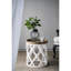 Table d'appoint 23 po blanc vieilli, style décontracté, bois de sapin, 19,7 x 19,7 x 23 po, 9,9 lb, style moderne rustique décontracté, design américain
