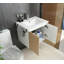 Compartiment de rangement pour meuble-lavabo mural 24 po avec porte-serviettes noir Goodyo