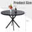 Round Dining Table, 39 Inch Small Round Dining Table For 4-5, Circle Dinner Table With Heavy-Duty Metal X Base, Round Kitchen Tables For Small Space, Dining Room, Living Room-2130673710