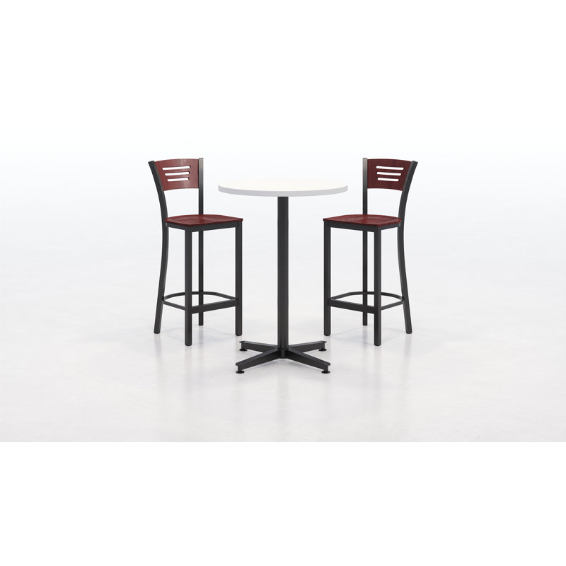Solid Wood 30" Bar Stool, Mahogany