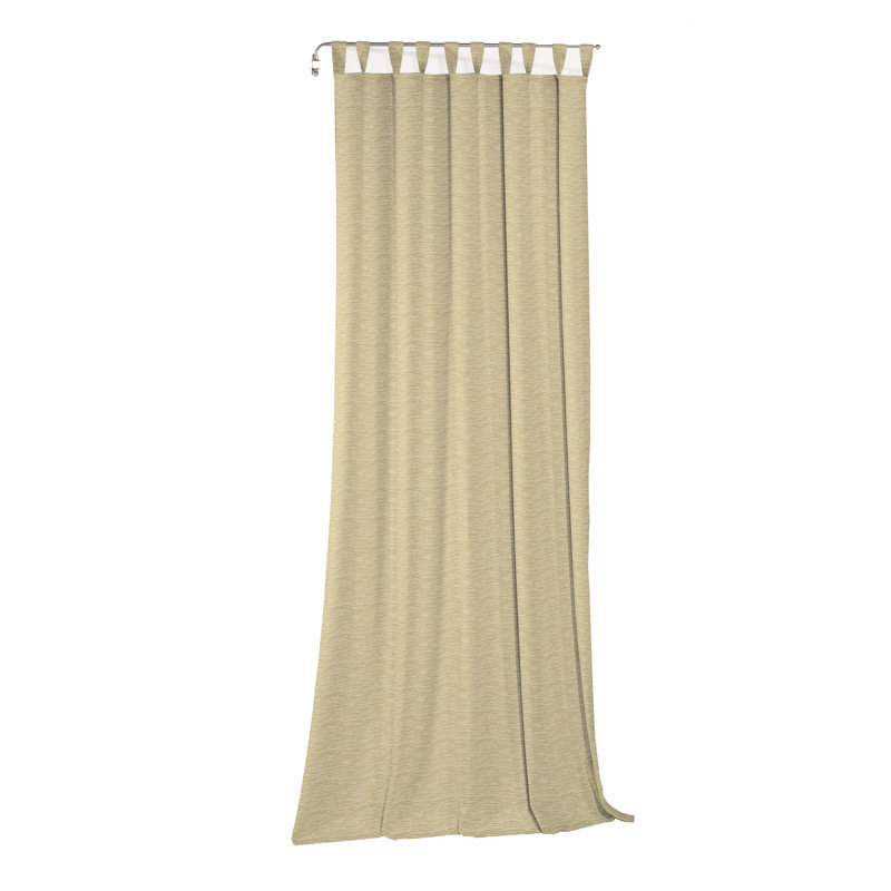 Polyacrylic Opaque Tab Top Curtain Panel, 132cm Width x 315cm Drop, Beige