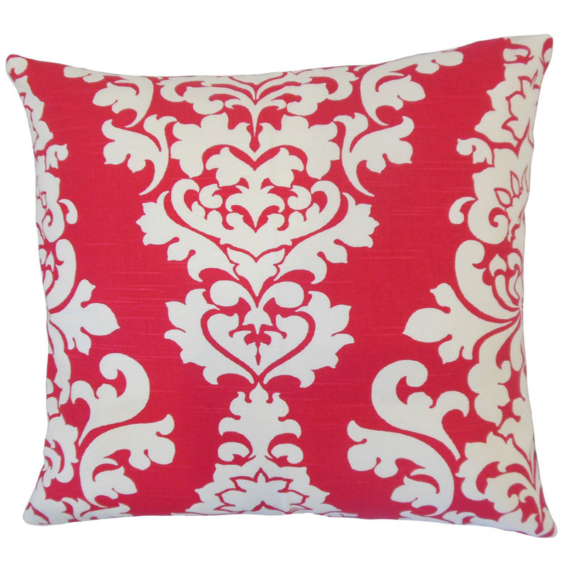 Coussin en coton wilona, Bleu, 24 po x 24 po