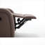 Pour les petits espaces de vie, de bureau et de chambre à coucher: fauteuil inclinable manuel moderne et compact, similicuir brun chaud