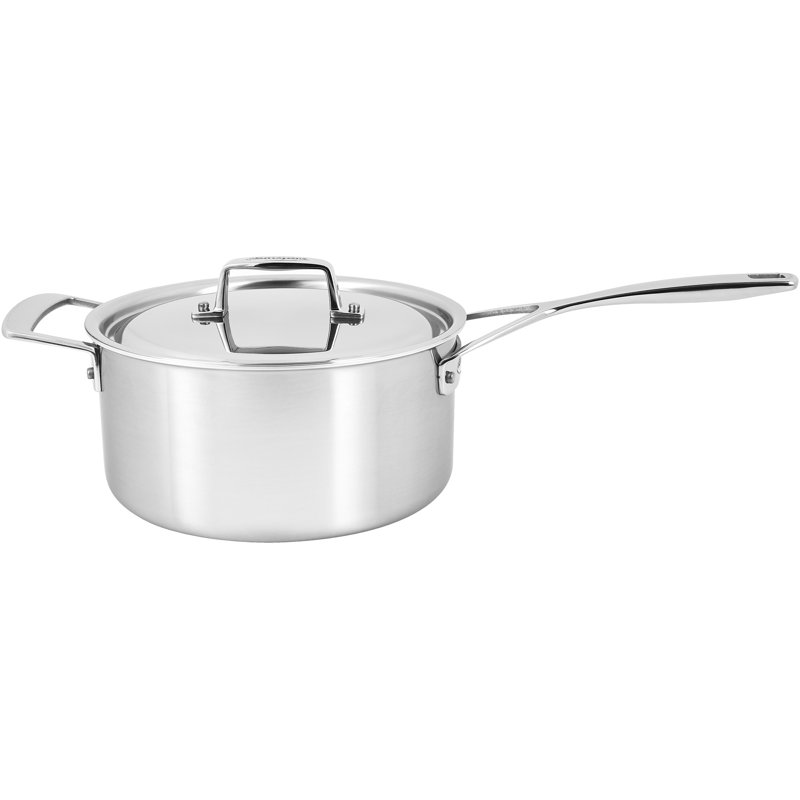 Demeyere Essential 5 5-Ply 4-Qt Stainless Steel Saucepan with Lid
