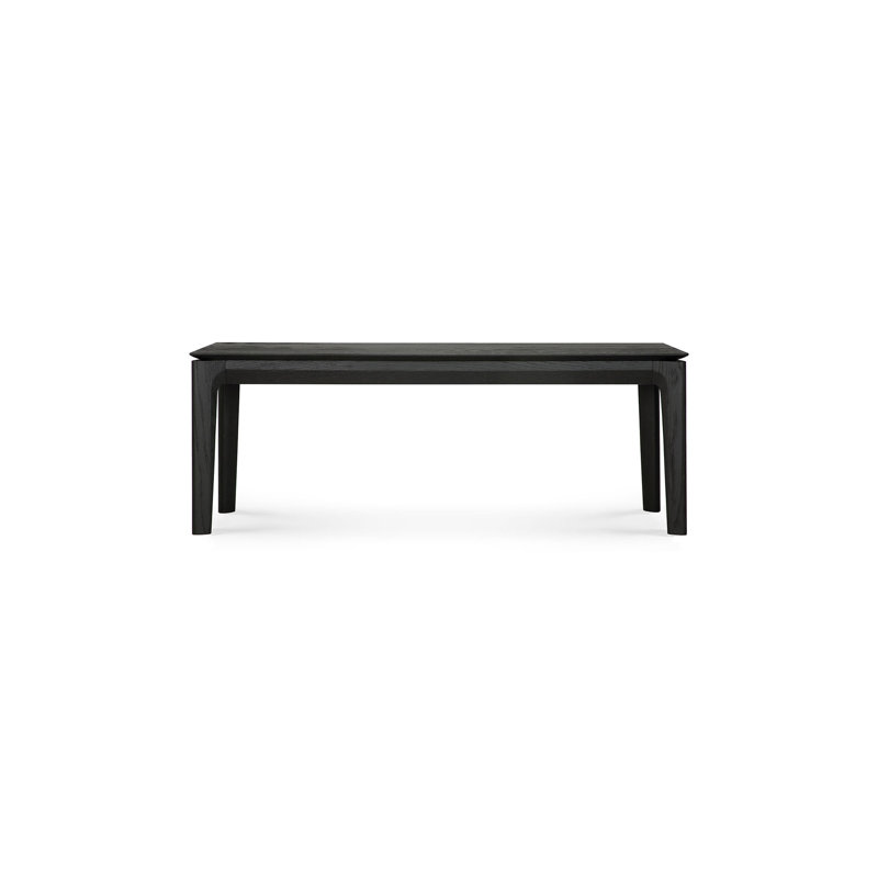 Bok Solid Wood Dining Bench, 18.1" H x 50" W x 13.8" D, Black