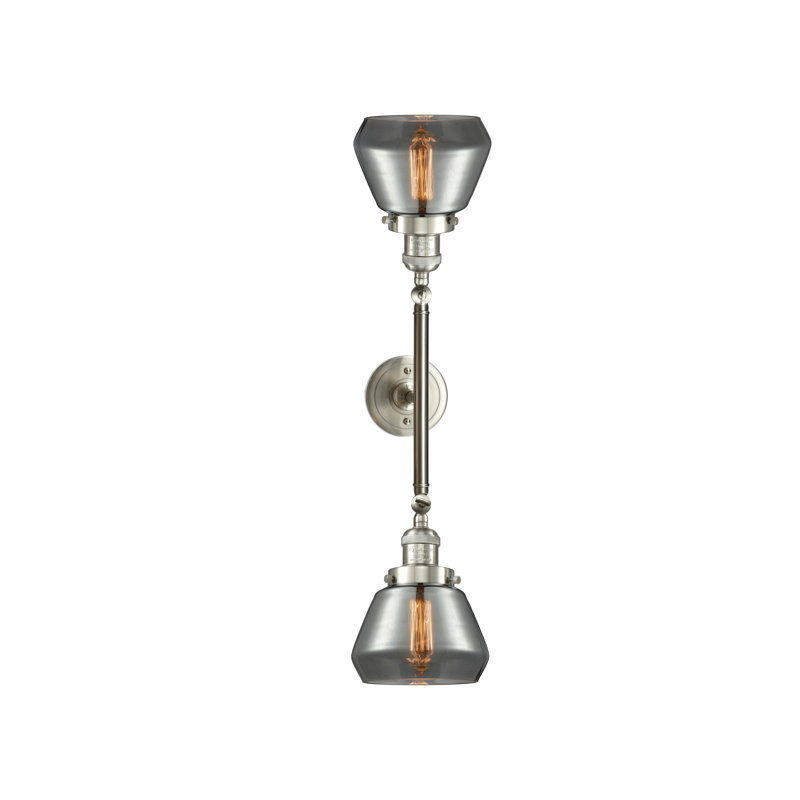 Chill 2 - Light Dimmable Vanity Light, Brushed Satin Nickel, Smoked