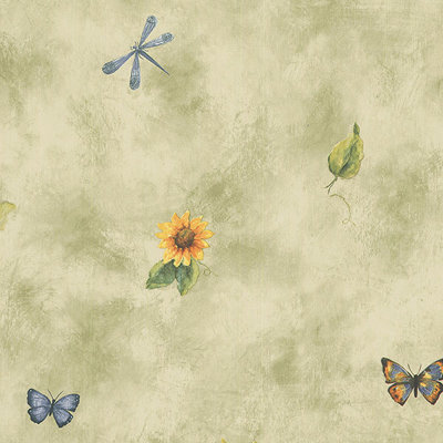 Laneer 32.7' x 20.5" Sunflower Spot Wallpaper