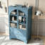Armoire de rangement vitrée à porte en verre 52,17 "avec 2 tiroirs et tablette réglable, espace de rangement spacieux-1511318910