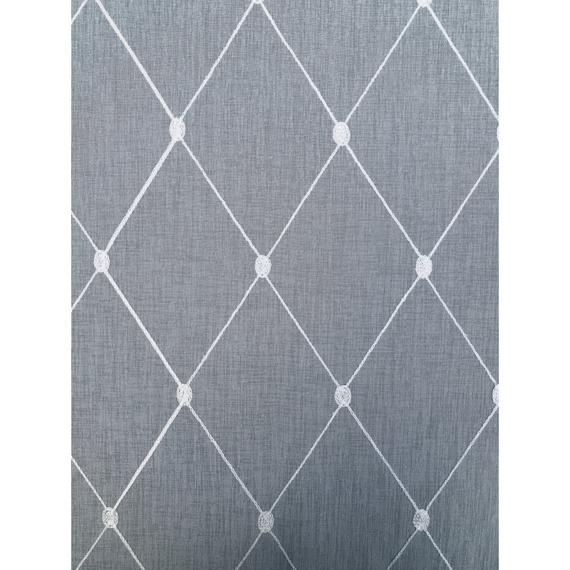 Renna Sheer Curtain Single Panel, 54" W x 108" L, White