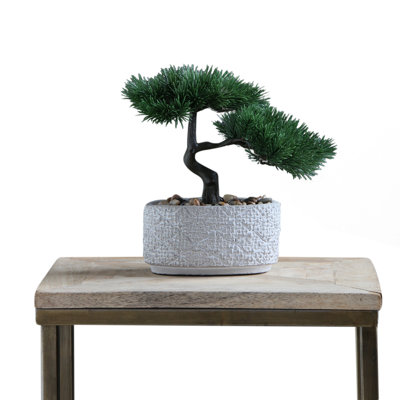 26Cm Artificial Bonsai Tree in Cement Pot