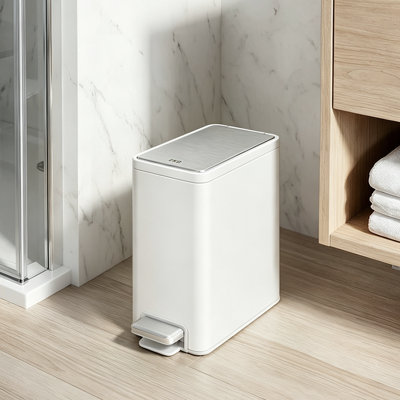 Petite poubelle de salle de bain avec couvercle EKO