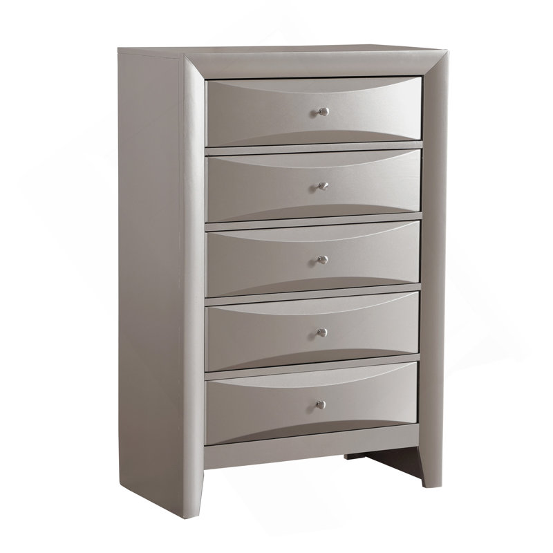 Commode, champagne argenté