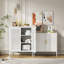 Armoire de rangement en métal durable avec 2 portes et 2 tablettes réglables, idéale pour un rangement de garage sécuritaire et organisé
