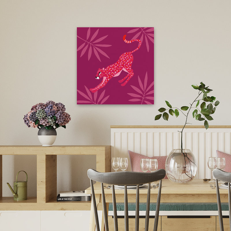 Dans la jungle, art tropical, H 18 po x l 18 po