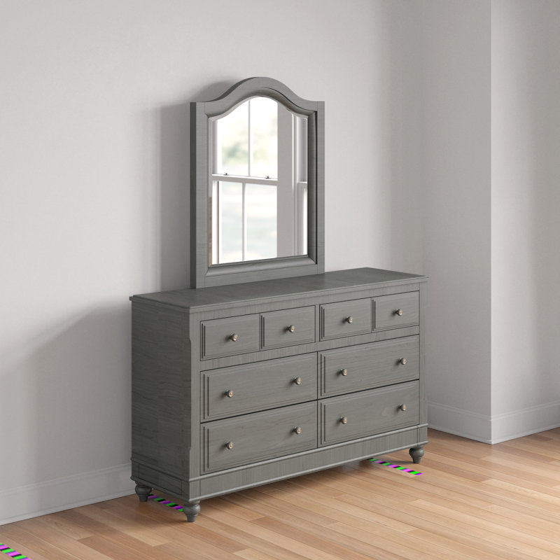 Commode double 8 tiroirs avec miroir Adriel