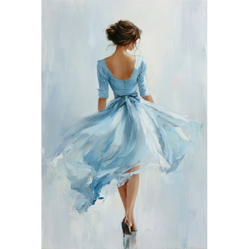 «Azure Grace», art mural sur toile tendue, H 48 po x l 36 po x P 1,5 po