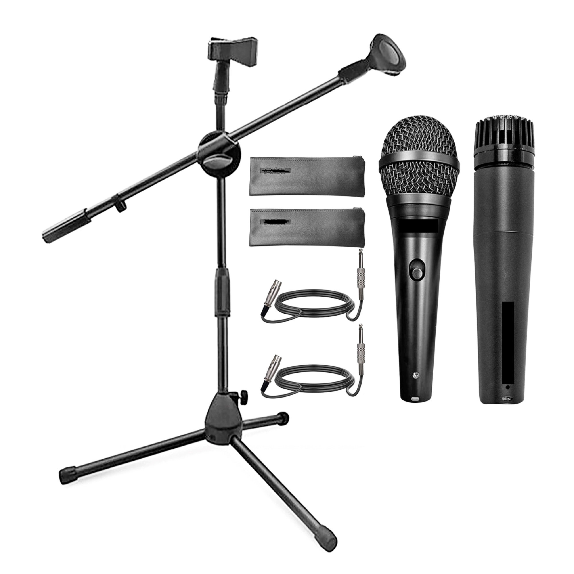 5 Core Dual Microphone Stand with (2) Mic, (2) Mic Clips/ Holder Wayfair