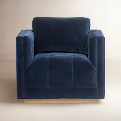 Calabrese Genuine Leather Swivel Club Chair