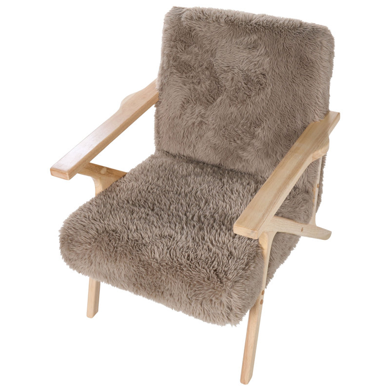 Upholstered Slipper Chair, Taupe