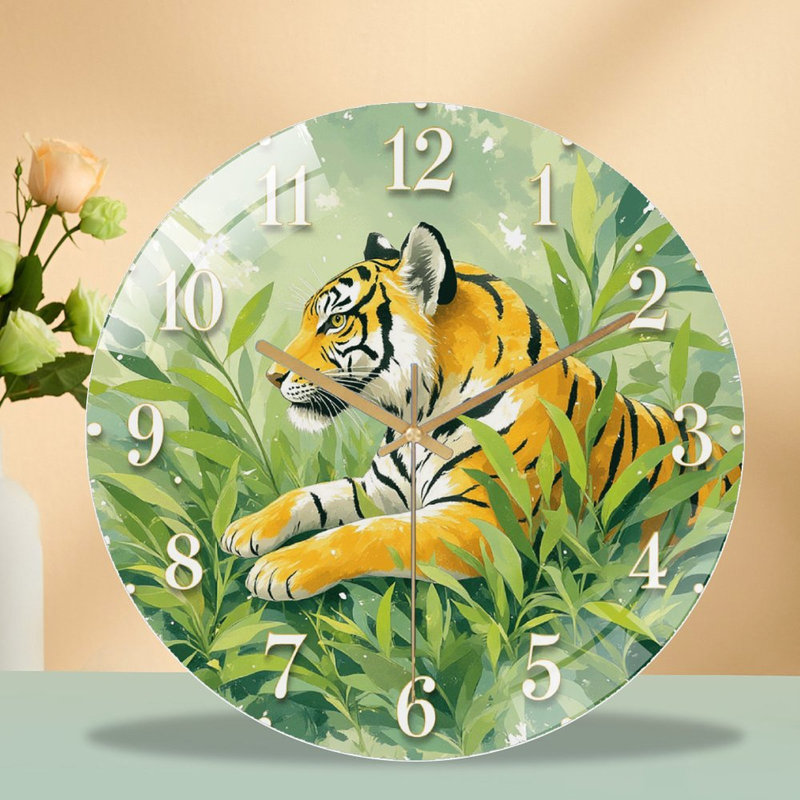 Horloge murale tigre 12 po