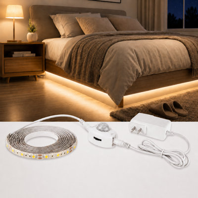 Motion Activated Strip Light Plug-in Night Light with Timer 2700K