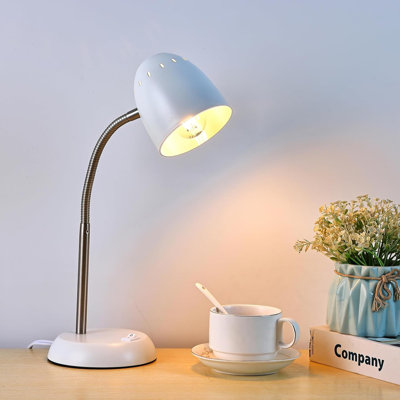 Eye-Caring Table Lamp Of Simple Designs Home E26 Led Screw Basic Metal Desk Lamp With Flexible Gooseneck Hose Neck Study Lamp For Bedroom Office Livin -  Wrought Studioâ¢, 660A7BC49C54455285B23D9CAC26F935