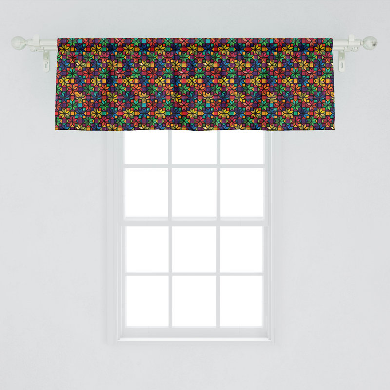 Multicolore cantonnière Ambesonne, L 54 po x L 18 po