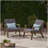 Outdoor Acacia Wood Club Chairs with Cushions (Set of 2)