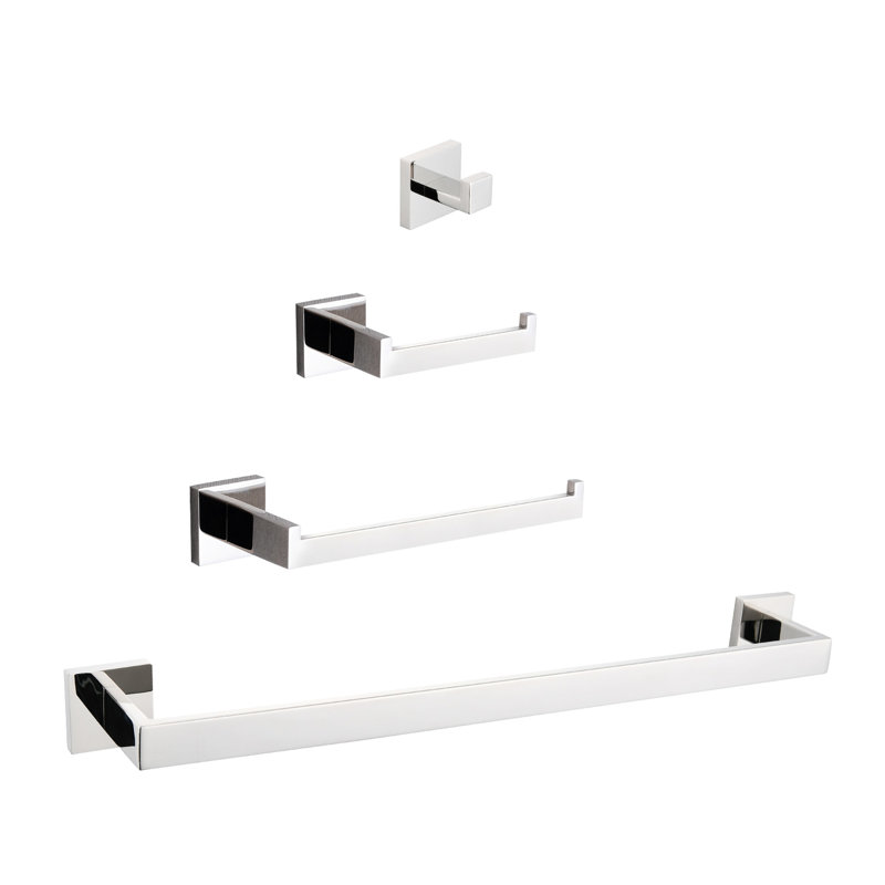4 Bathroom Hardware Kit - 304 Quality, Rust- Guarantee. Versatile Home Applications. Modern Design, Tarnish- Finish. Easy Installation With Included Package Material, For Home. Style, . Simple Install