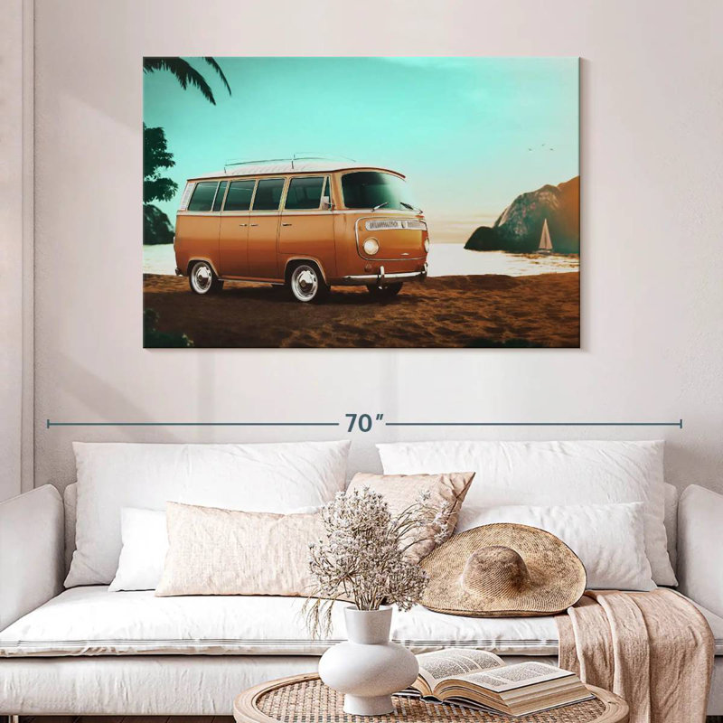 Voiture de plage rétro, H 32 po x l 48 po