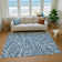 Premium Machine Washable Harsukhman AMF111 Blue Rug