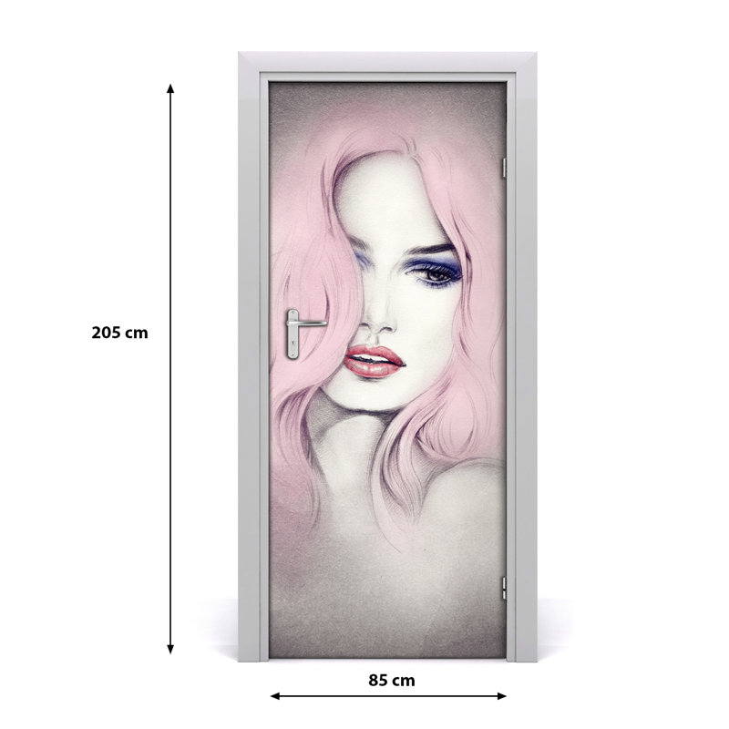 Abstraction Woman Door Decal