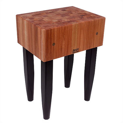 Rouge et Noir Le Bloc Prep Table with Butcher Block Top