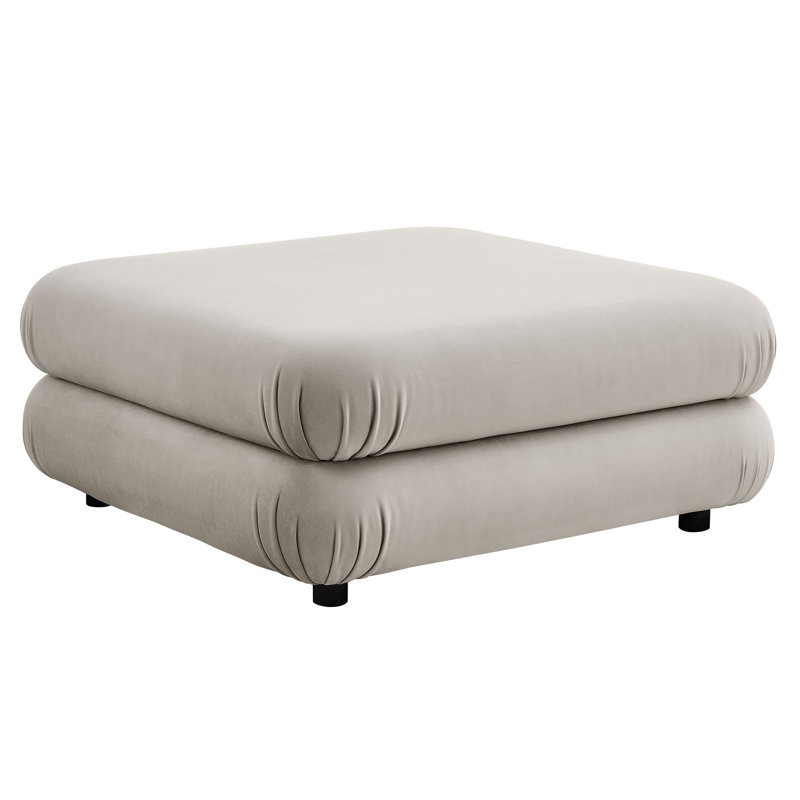 Jubilee Modular Performance Velvet Ottoman, Almond