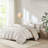 Button Closure Bedding - Organic Cotton, Full/Queen Cotton Comforter Natural, Secure Insert,