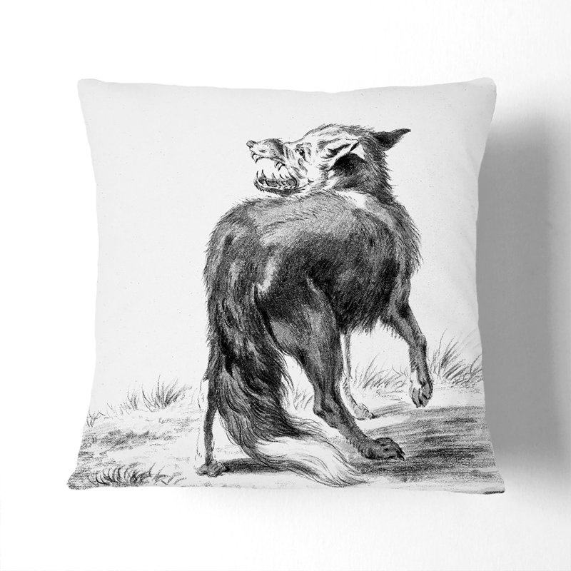 Square Throw Cushion, 40cm H x 40cm W x 15cm D, Black