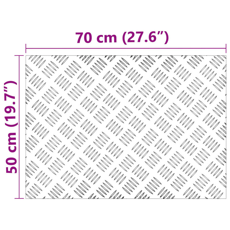 Rubber 0.3 Cm Non-Slip Stair Treads, Grey, Rectangle 50cm x 70cm